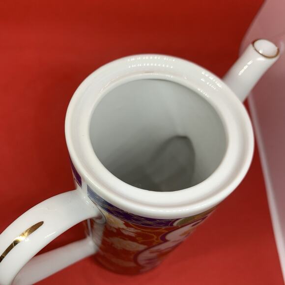 Japanese Tea Set Nishiki Ko-Imari Teapot 5-Cups and Saucers Ceramic - Picture 5 of 15